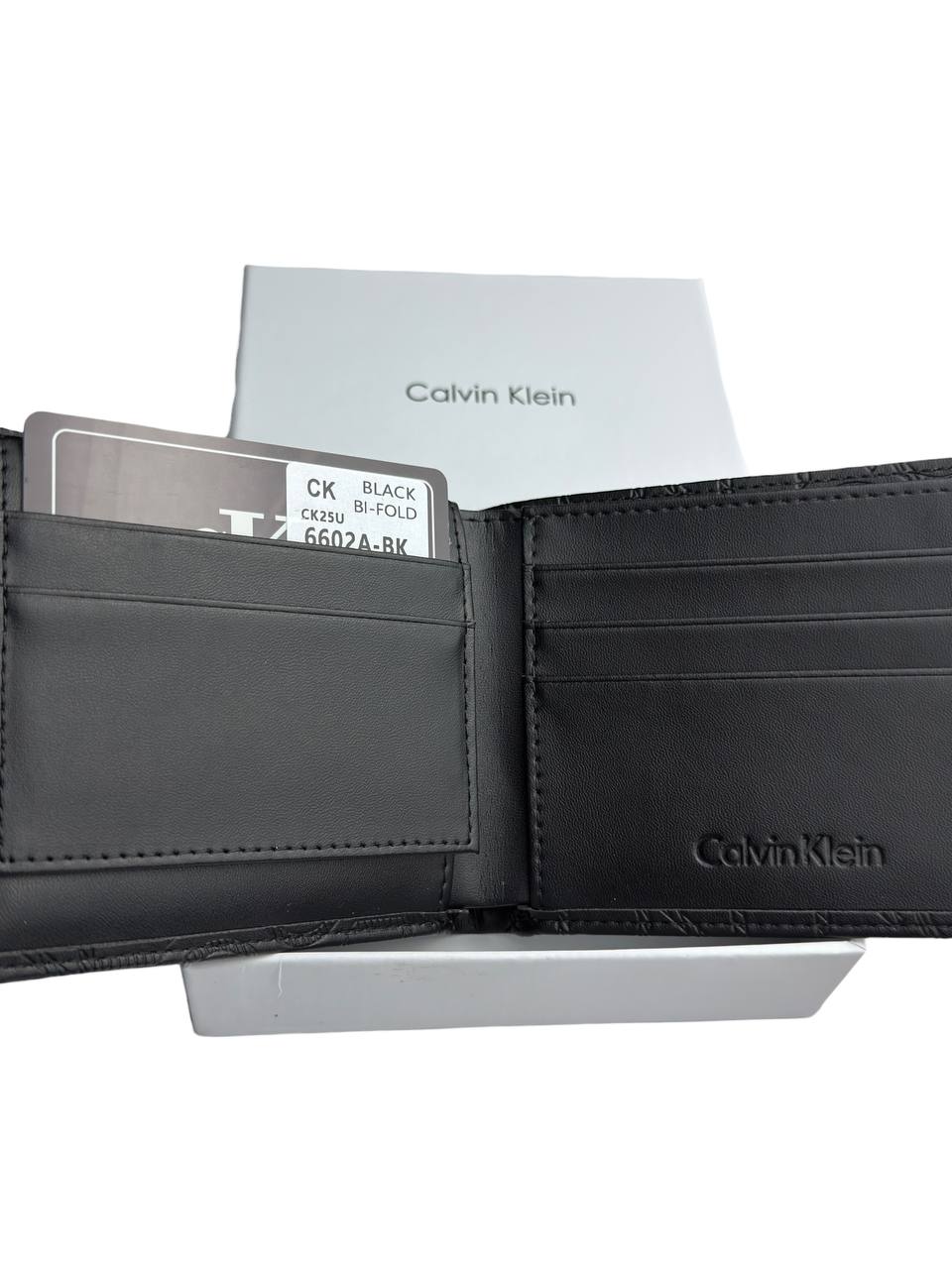 Calvin Klein Embossed Monogram Bifold Leather Wallet 🖤💼✨