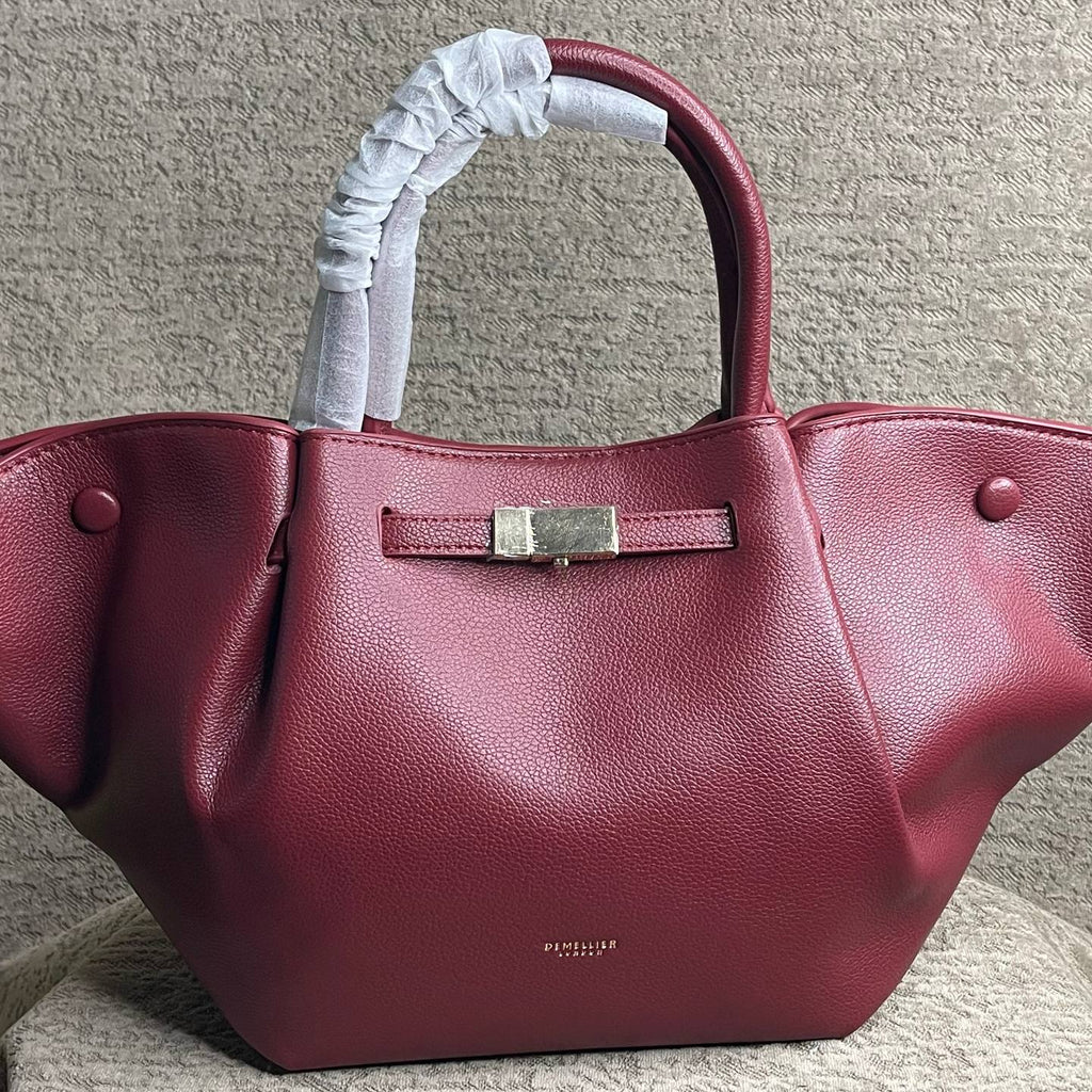 DeMellier: Chic Tote 👜 in Black, Brown, Red & White