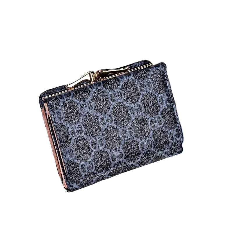 Luxury Monogram Kiss-Lock Mini Wallet 👛 ✨ 🖤