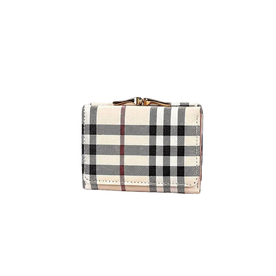 Burberry Style Vintage Check Kiss-Lock Wallet 👝✨👜