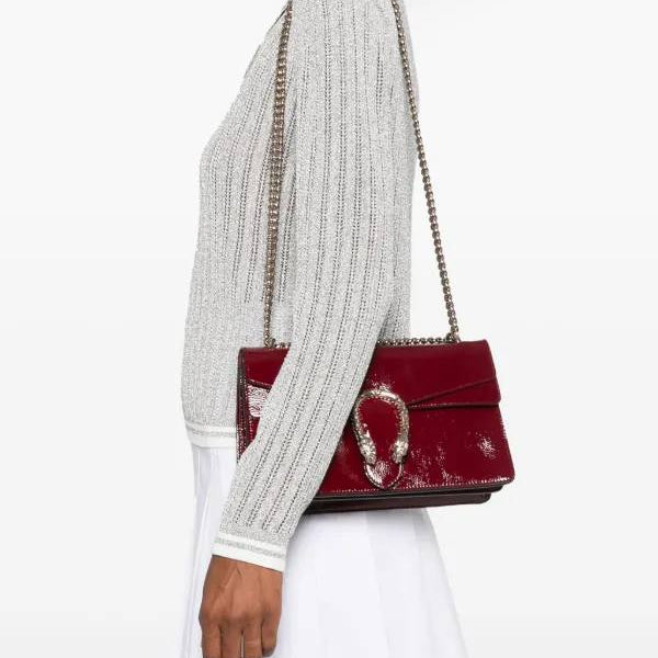 Gucci Dionysus Small Patent Leather Top Handle Bag 🍷👜✨