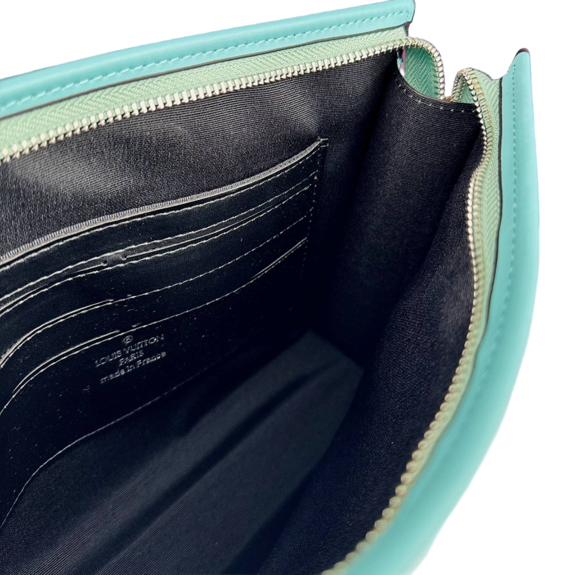 Louis Vuitton Monogram Pochette Clutch Aqua Blue Transparent Design 🧊💙✨