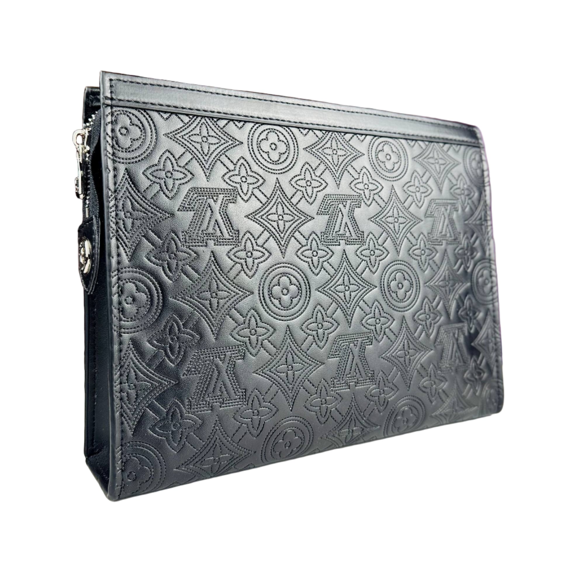 Louis Vuitton Monogram Empreinte Leather Clutch Black 🖤✨👑