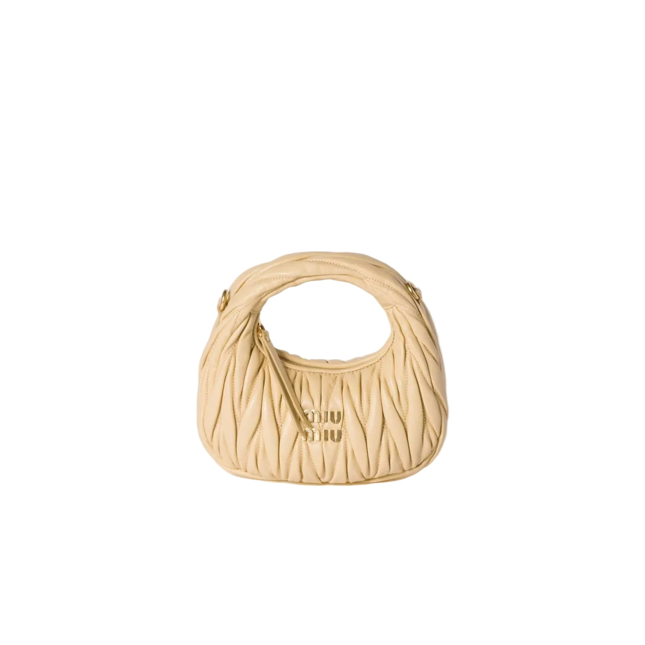 Miu Miu Matelassé Nappa Leather Hobo Bag 👜✨🥐