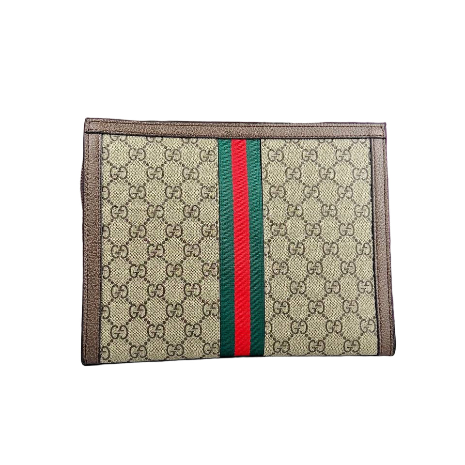 Gucci Ophidia GG Supreme Flat Pouch Web Stripe 💚❤️👑