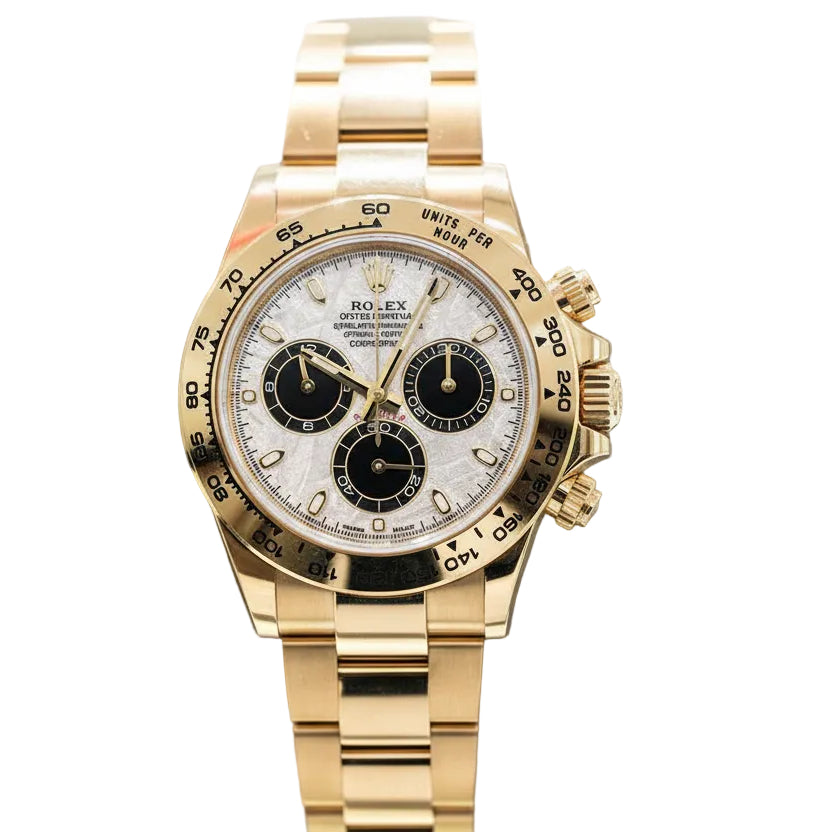 Rolex Cosmograph Daytona in 18k Yellow Gold with Meteorite Dial ⌚✨👑