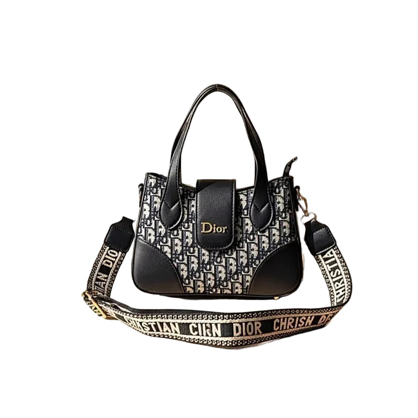 Dior Oblique Pattern Handbag with Logo Strap 👜✨🖤