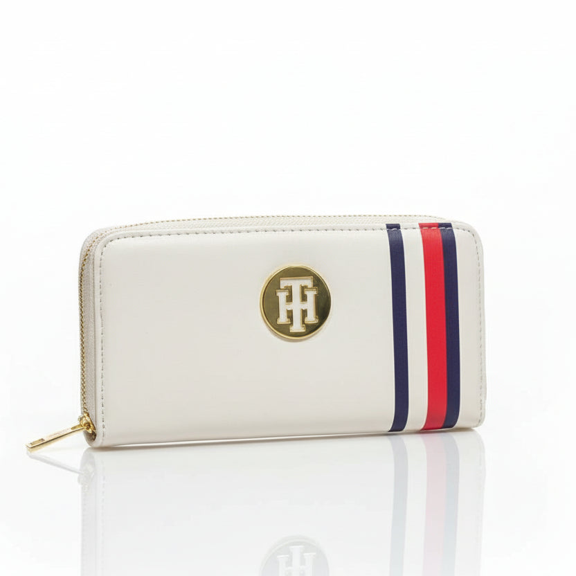 Tommy Hilfiger Signature Stripe Zip-Around Wallet 👛✨💎