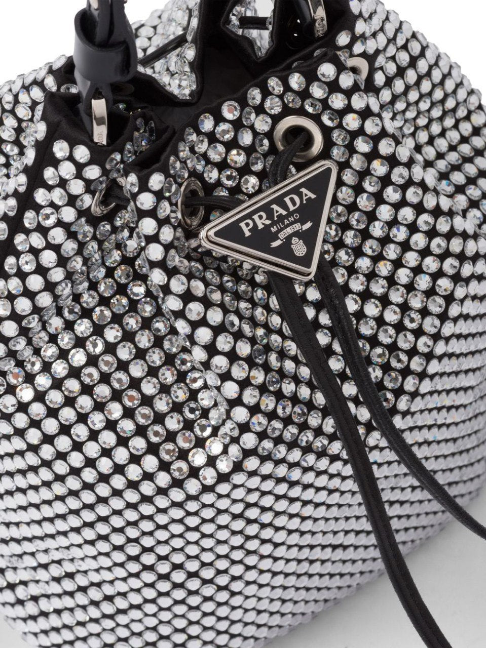 Prada Crystal-Embellished Re-Edition Bucket Bag 💎✨👜