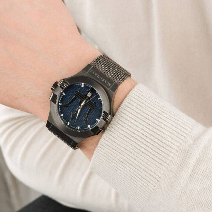 Maserati Potenza Men's Watch with Blue Dial and Mesh Bracelet 🔱 🏎️ ⌚