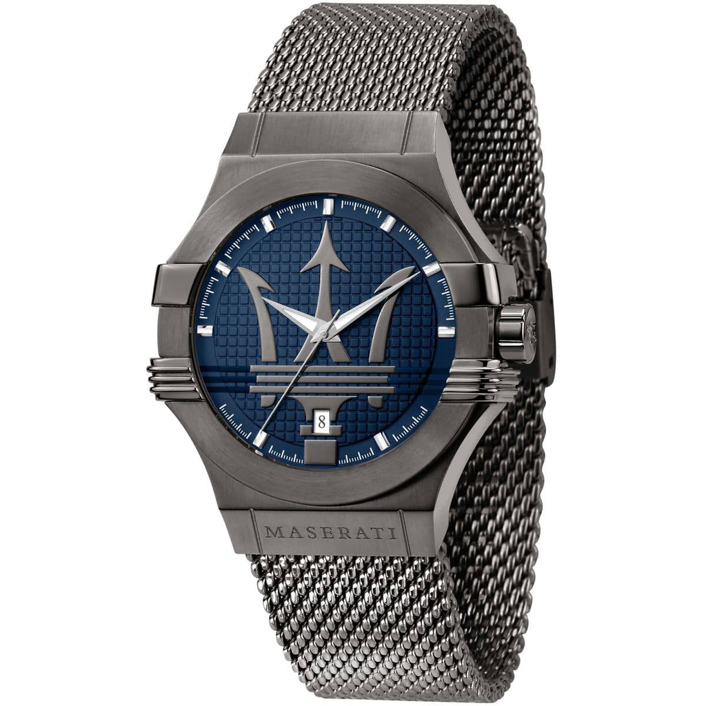 Maserati Potenza Men's Watch with Blue Dial and Mesh Bracelet 🔱 🏎️ ⌚