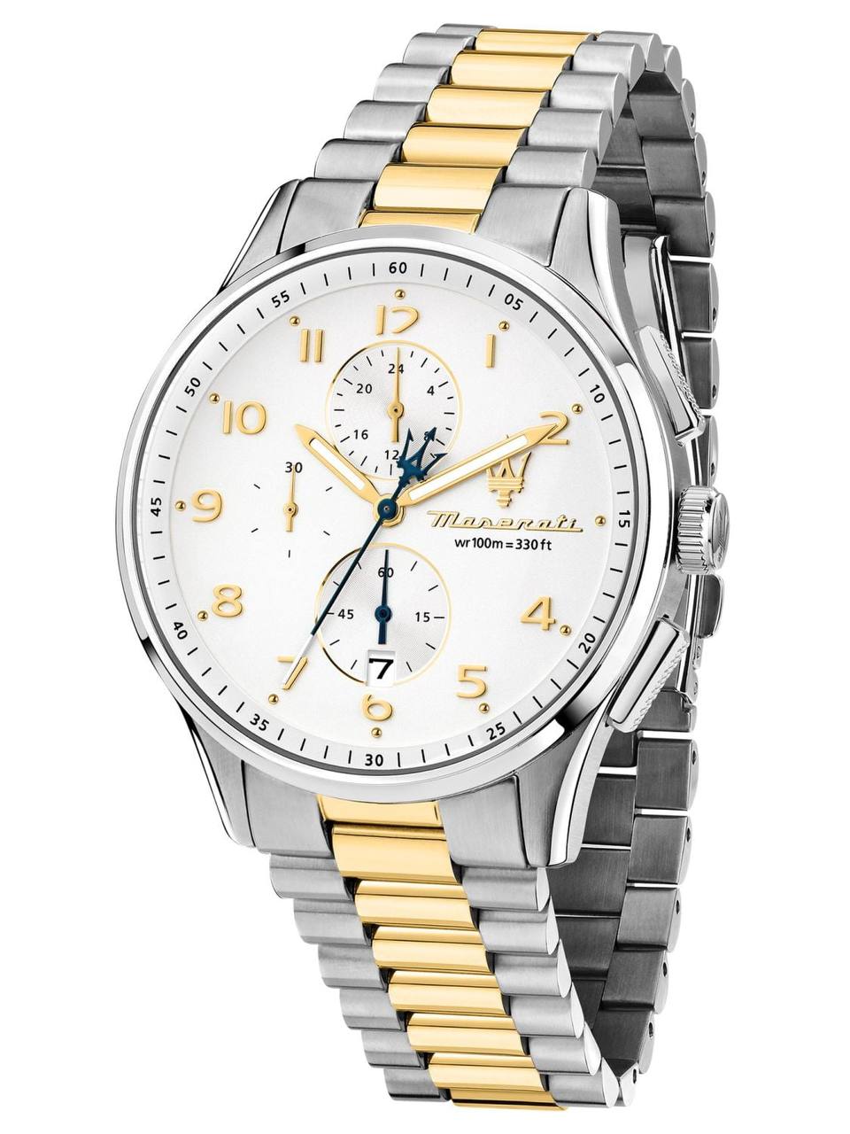 Maserati Traguardo Two-Tone Chronograph Watch ⌚✨🔱