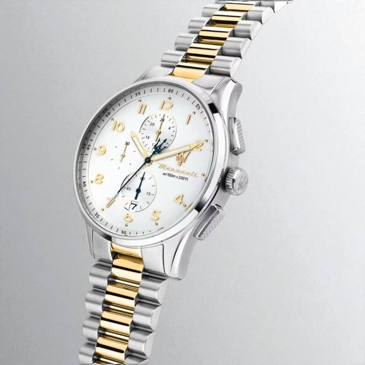 Maserati Traguardo Two-Tone Chronograph Watch ⌚✨🔱