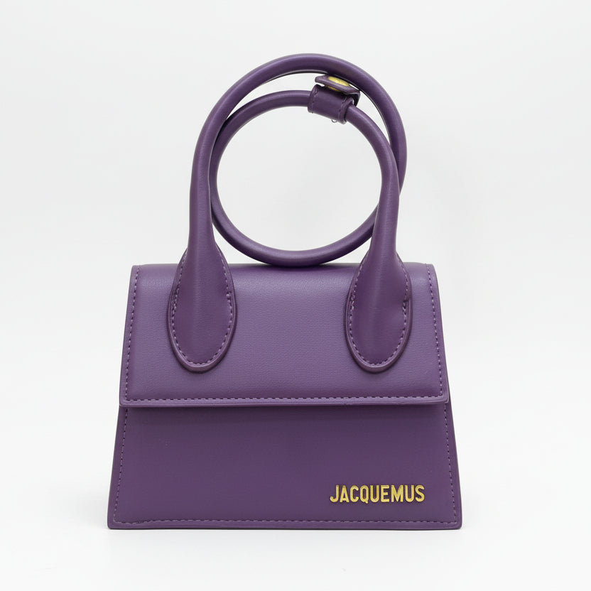 Jacquemus Le Chiquito Purple Leather Mini Handbag 💜👜✨