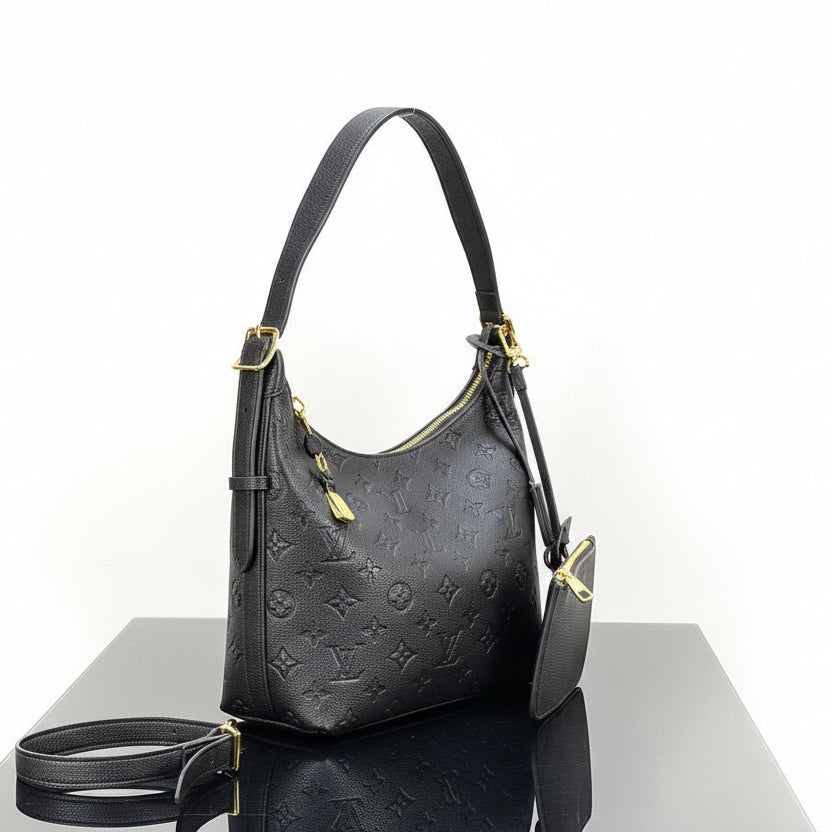 Louis Vuitton Monogram Empreinte Leather Hobo Bag with Pouch 🖤✨👜
