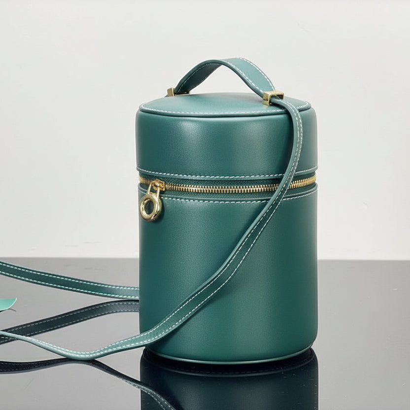 Loro Piana Extra Pocket L19 Cylindrical Bag in Emerald Green 🌲👜✨