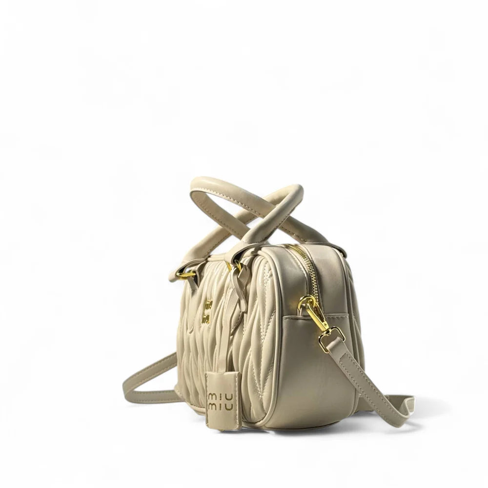 🍦 Miu Miu Matelassé Mini Bowling Bag in Beige 🌟