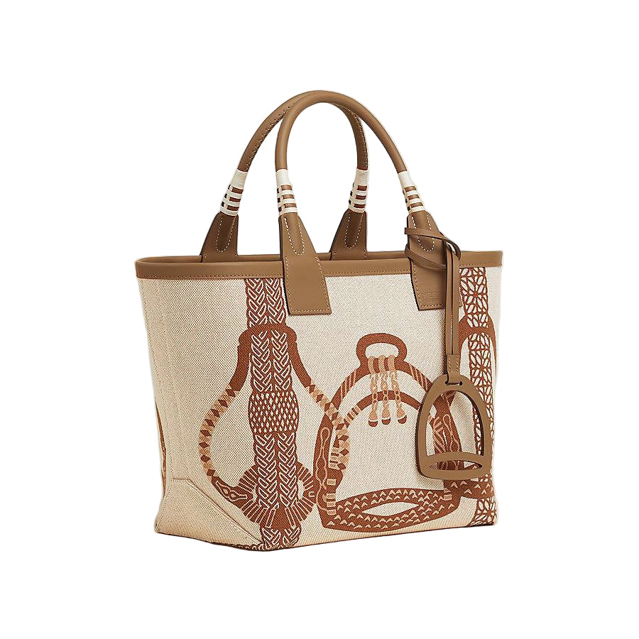 Hermès H Plume Tote Bag in Canvas with Equestrian Print 🤎🏇✨