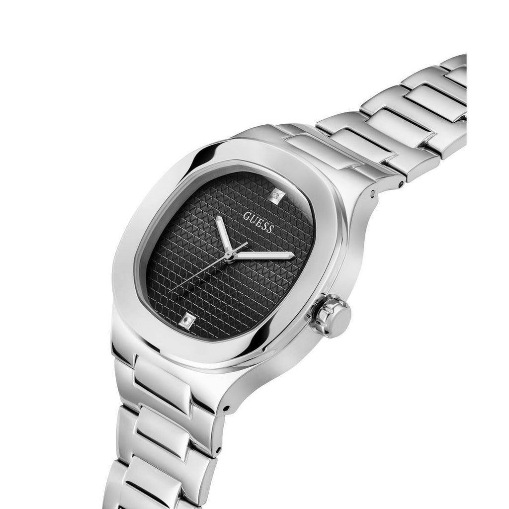GUESS Diamond Accented Textured Dial Watch ⌚️✨💎