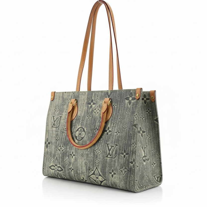 Louis Vuitton Monogram Denim Onthego Tote Bag 👜✨💙
