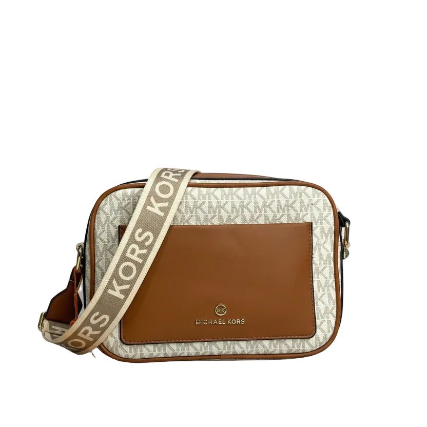 Michael Kors Signature Logo Jet Set Crossbody Bag 👜✨🤎