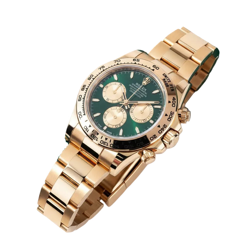 Rolex Cosmograph Daytona Gold Chronograph with Emerald Green Dial ⌚✨👑