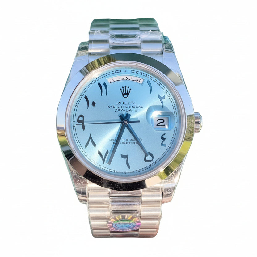 Rolex Day-Date Arabic Ice Blue Dial ⌚️💎❄️