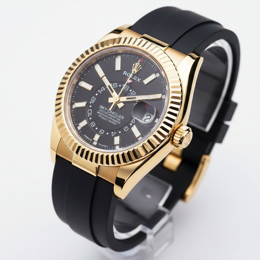 Rolex Sky-Dweller Gold Watch with Oysterflex Band ⌚✨👑