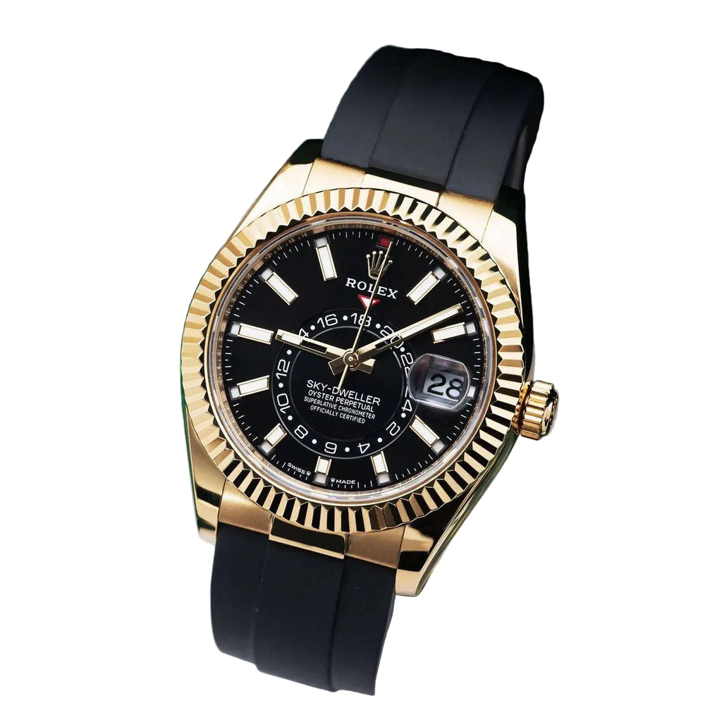 Rolex Sky-Dweller Gold Watch with Oysterflex Band ⌚✨👑