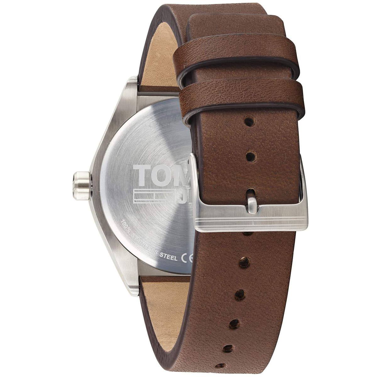 Tommy Jeans Brushed Steel Watch with Rotating Disc Dial ⌚️ ⚙️ 🟤