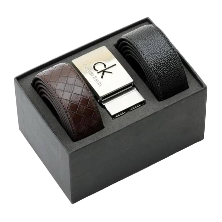 Calvin Klein Men's Reversible Leather Belt Gift Set 🎁⚫🔲