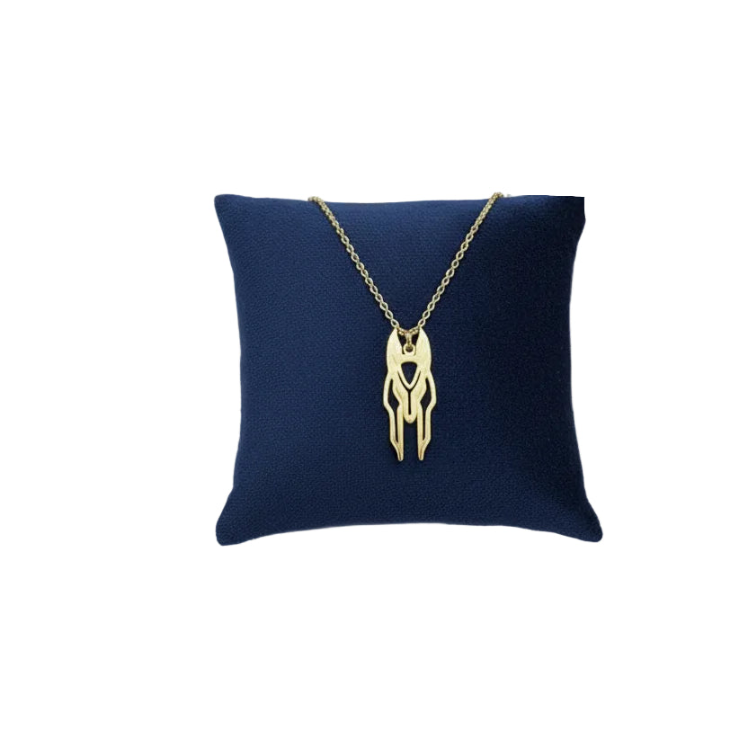 Golden Geometric Totem Pendant Necklace ✨ 🔱 🌙