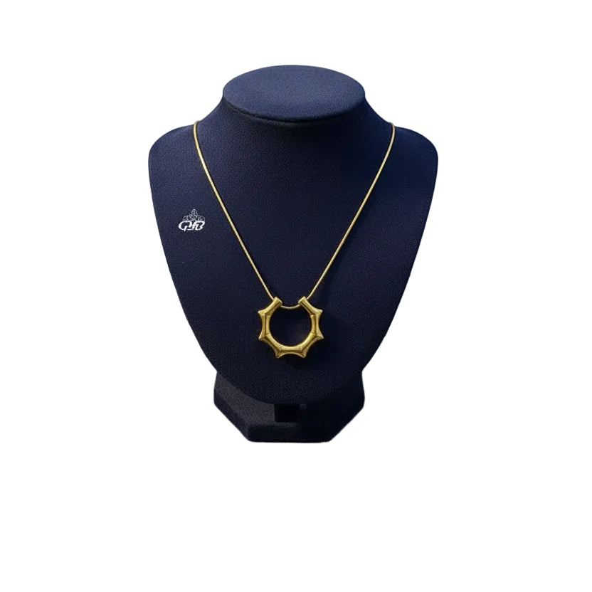 Golden Sunburst Pendant Necklace ☀️✨💛