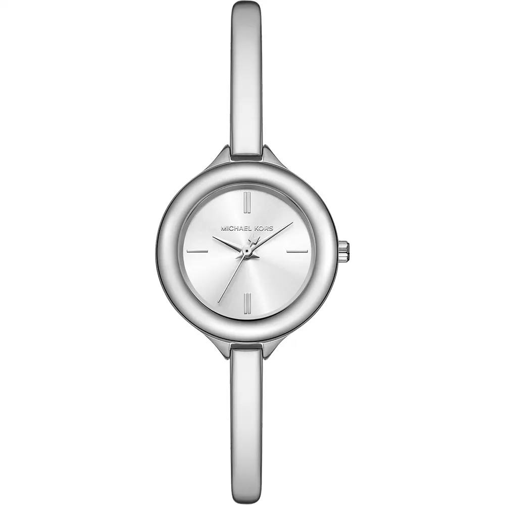 Michael Kors Silver-Tone Slim Bangle Watch ⌚✨💎