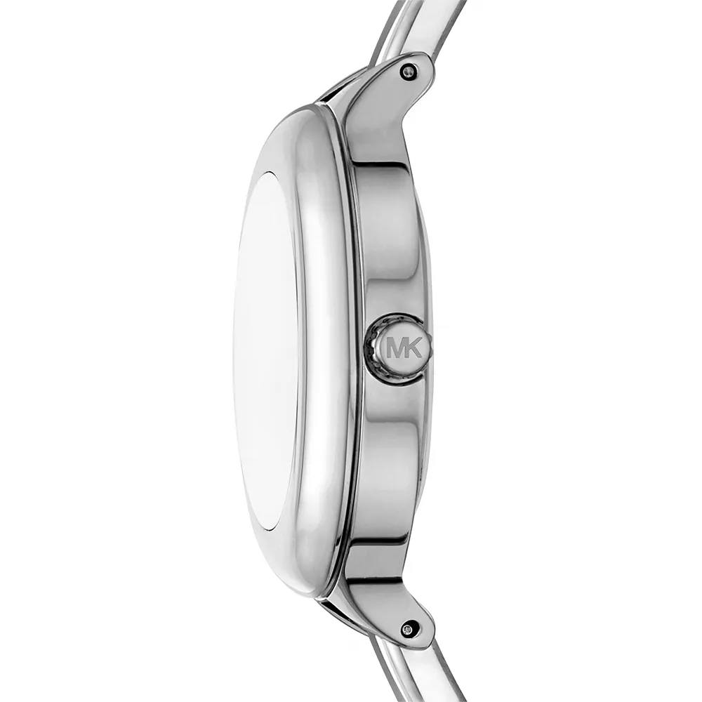 Michael Kors Silver-Tone Slim Bangle Watch ⌚✨💎