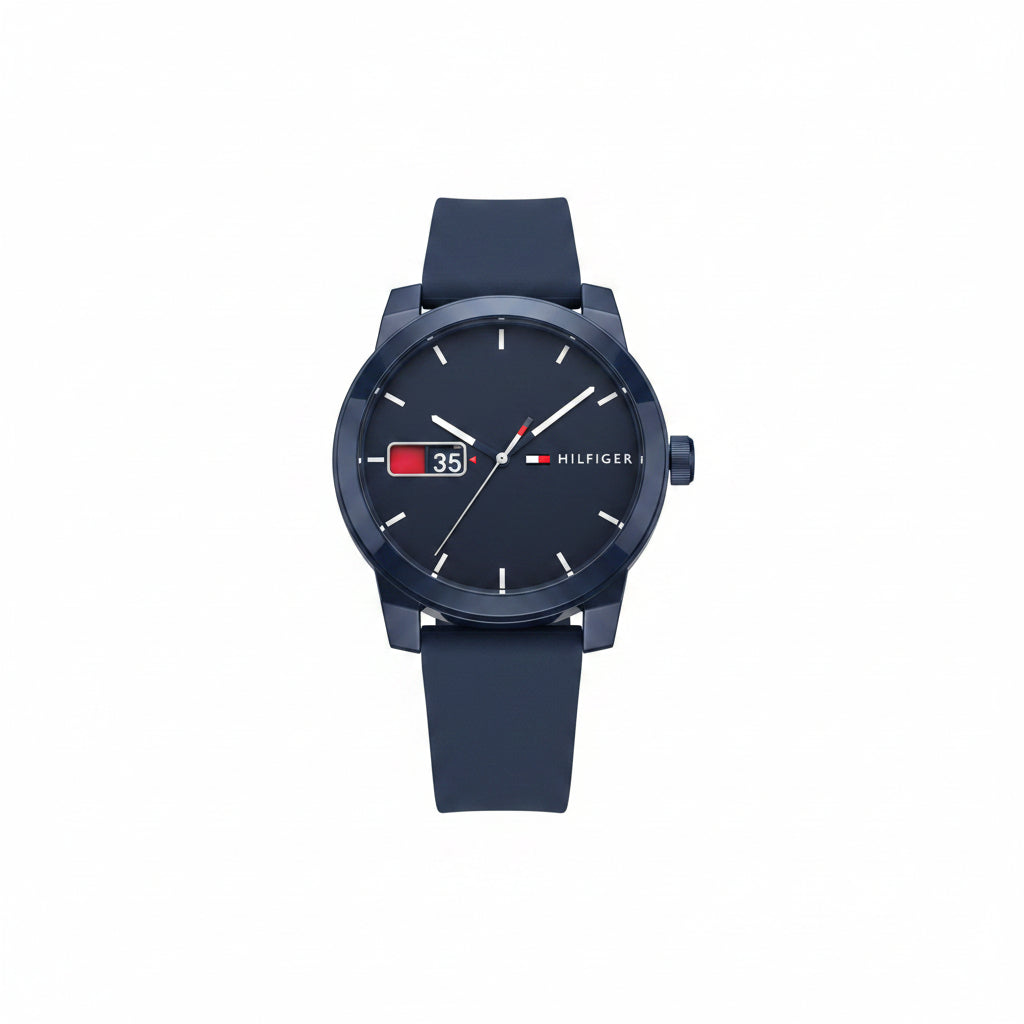 Tommy Hilfiger Navy Blue Sport Watch with Silicone Strap ⌚️🌊🏙️