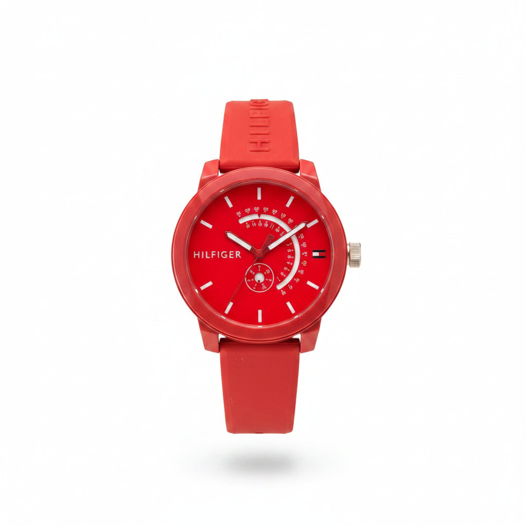 Tommy Hilfiger Bold Red Silicone Sport Watch ⌚🔴✨