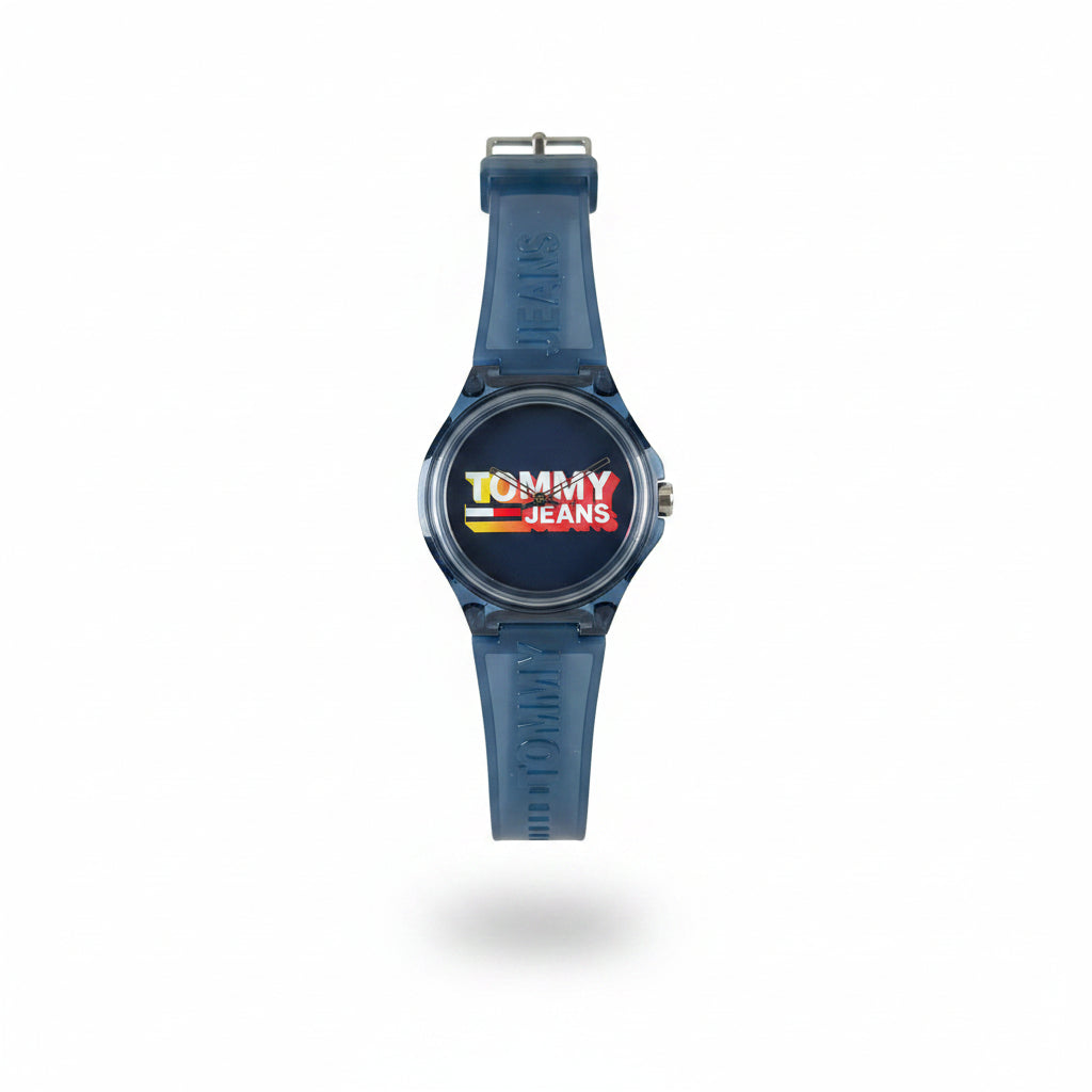 Tommy Jeans Translucent Blue Analog Logo Watch ⌚️💙✨