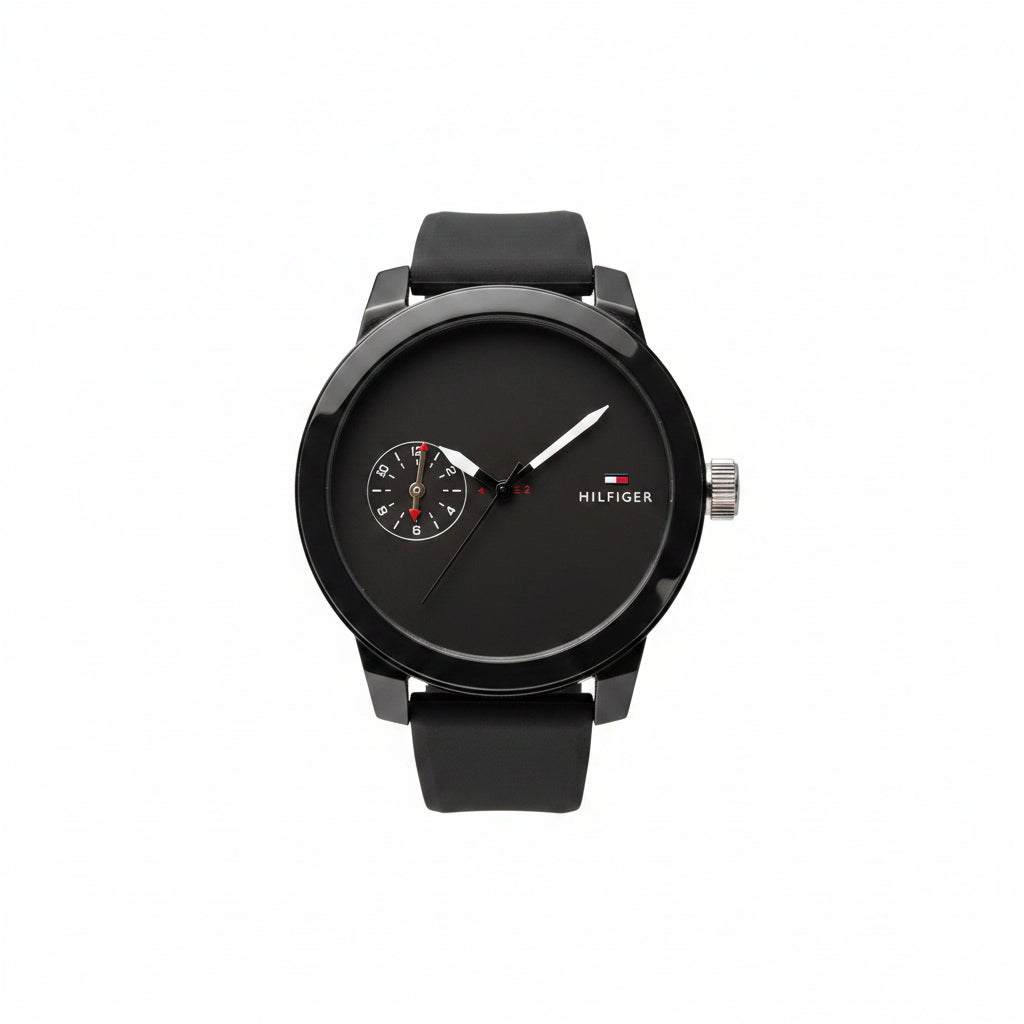 Tommy Hilfiger Minimalist Matte Black Watch ⌚️🖤✨