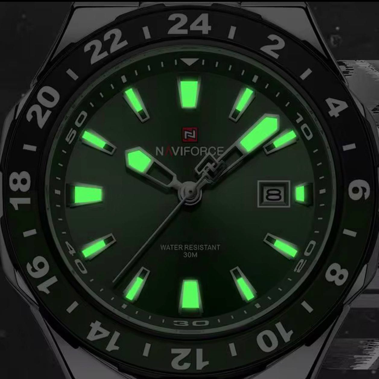 NAVIFORCE Dual Tone Bezel Quartz Watch ⌚️🔵🔴