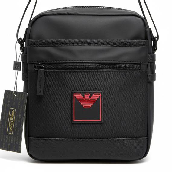 Armani Messenger Bag with Red Eagle Logo 🦅⚫👜