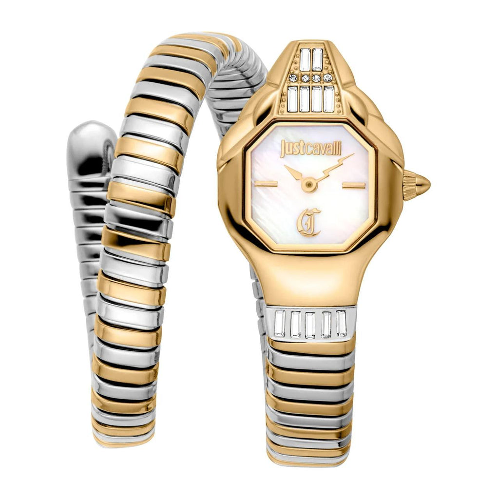 Just Cavalli Snake-Inspired Two-Tone Bangle Watch 🐍✨⌚