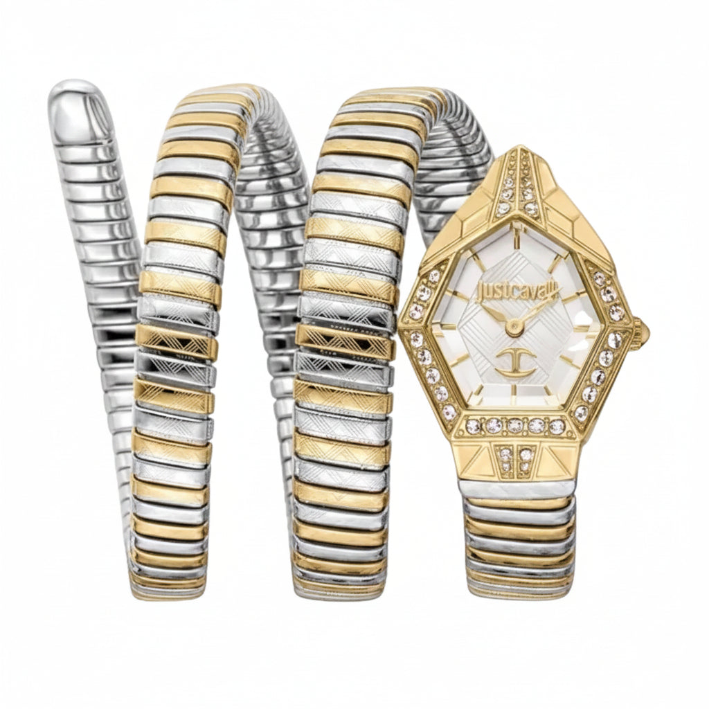 Just Cavalli Serpenti Two-Tone Wrap Around Women's Watch 🐍✨⌚