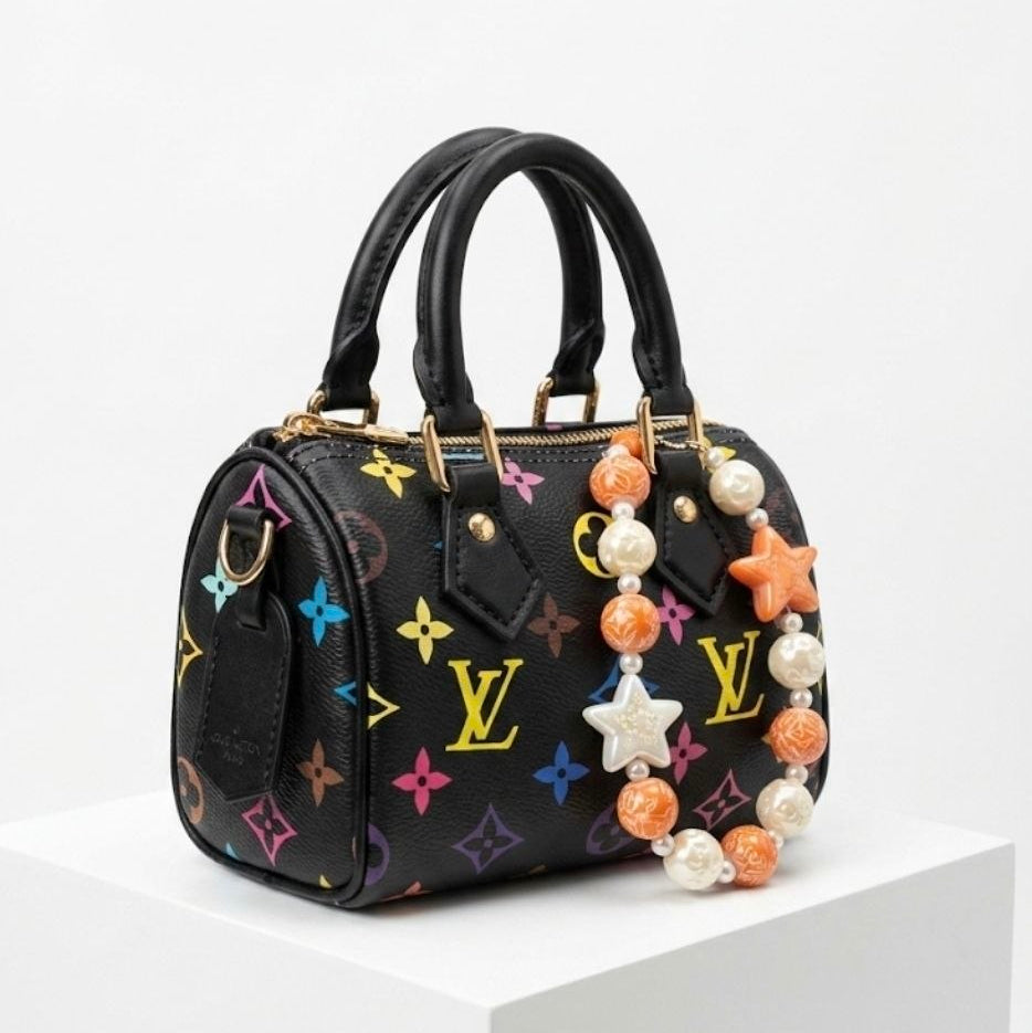 Louis Vuitton Multicolor Monogram Nano Speedy with Beaded Charm 👜🌈✨