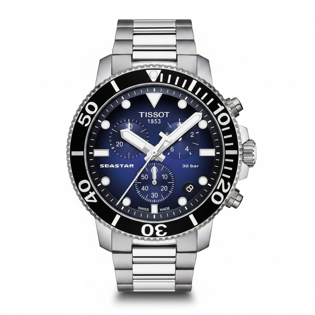 Tissot Seastar 1000 Chronograph Blue Gradient Watch ⌚🌊✨