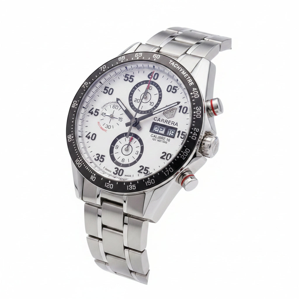 TAG Heuer Carrera Calibre 16 Automatic Chronograph Steel Watch ⌚✨🏎️