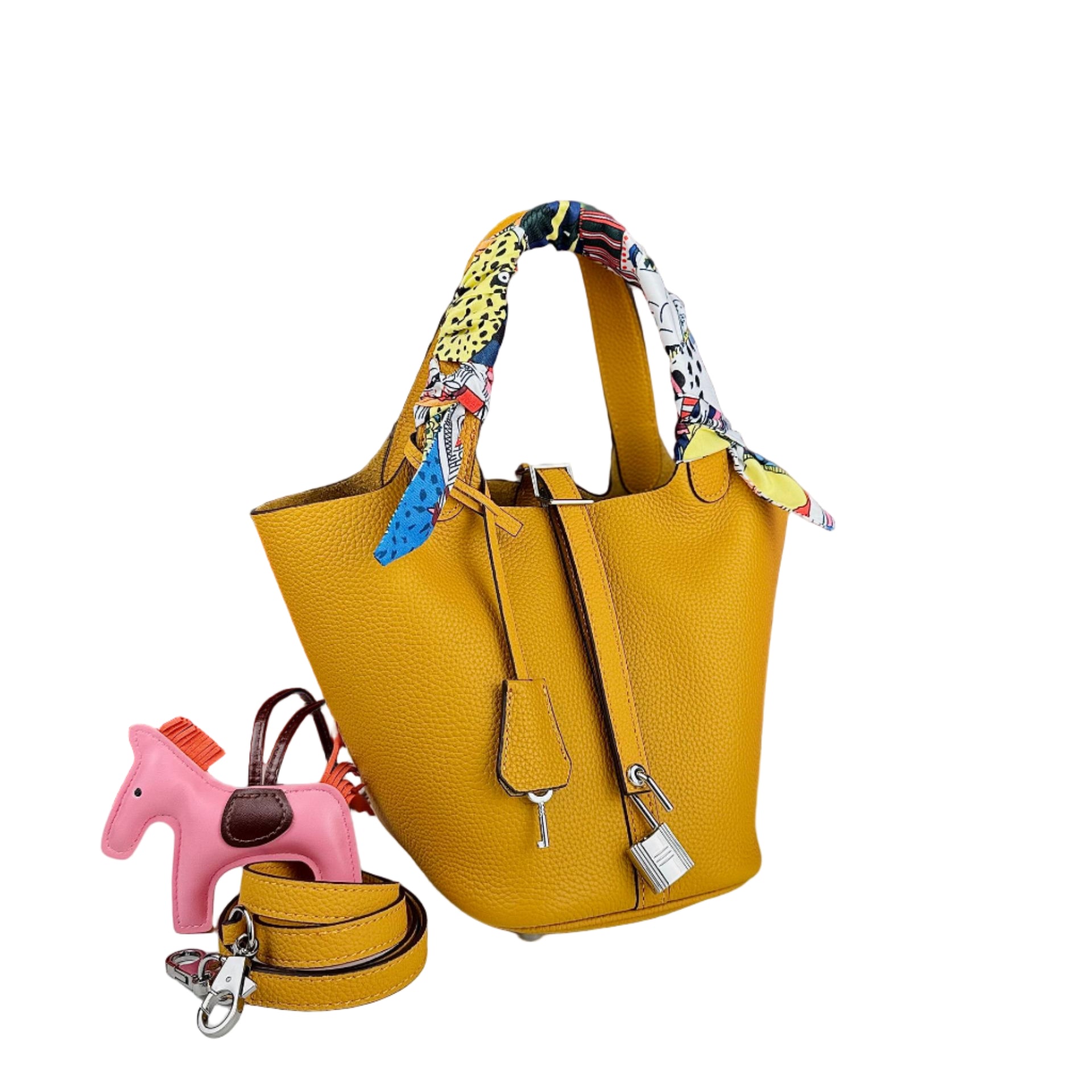 Hermès Picotin Mini Bucket Bag Grained Leather Yellow ☀️🐴🧡