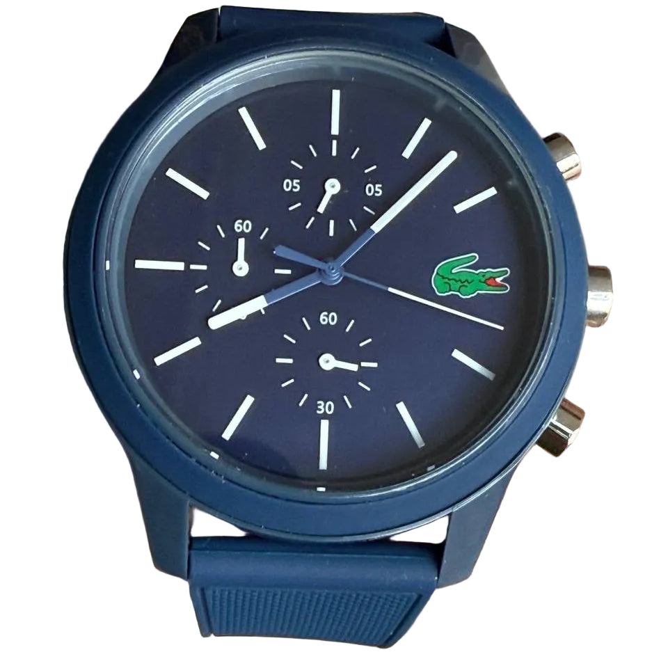Lacoste Chronograph Sport Watch with Vibrant Green Accents ⌚️🐊✨