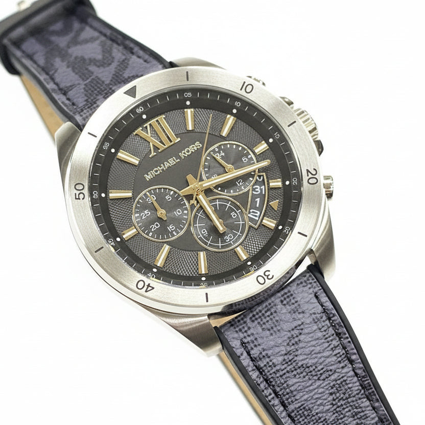 Michael Kors Chronograph Watch with Monogram Strap ⌚✨💎