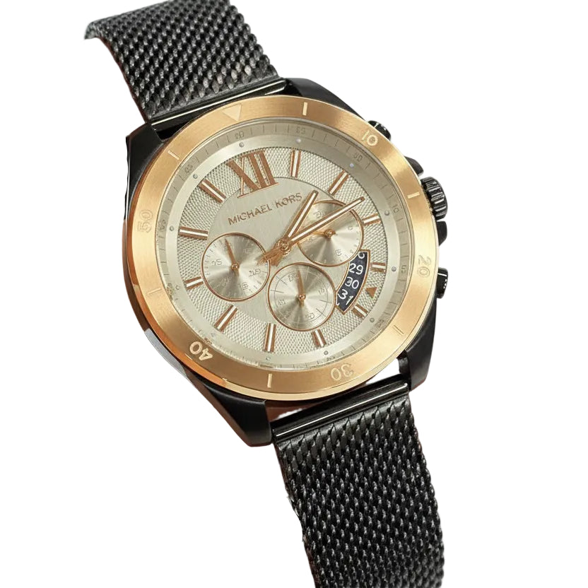 Michael Kors Men's Chronograph Two Tone Mesh Watch ⌚✨💼